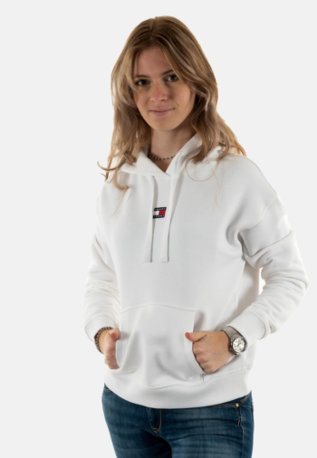 sweat tommy jeans bxy badge ybr white