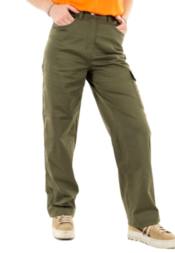 Pantalons calvin klein jeans stretch twill high r ldy dusty olive