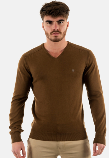 Pull hiver Benson & Cherry classic tabac