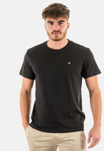Tee shirt calvin klein jeans embro badge beh ck black
