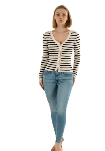 Gilets cardigans morgan 231-milia ivoire