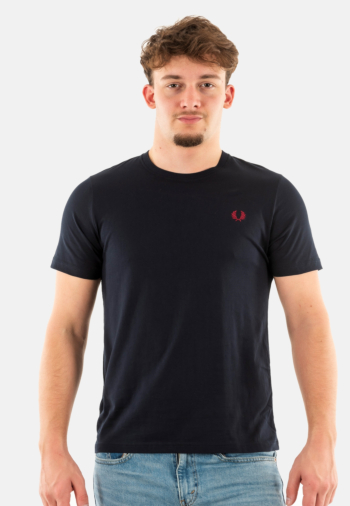 Tee shirt fred perry crew neck v73 navy burnt red