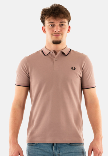 Polos fred perry mm3600 u89 dkpink/dustro/bk