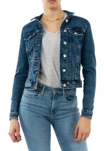 Blousons jeans only tia life medium blue denim