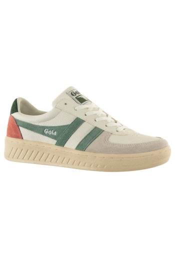 Baskets basses gola grandslam trident zn wht/grn mist/evergreen