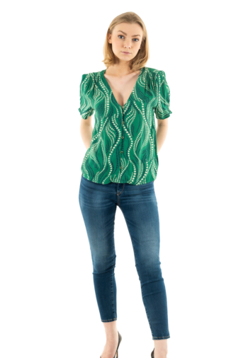 Chemisier manches courtes la petite etoile tamina muguet