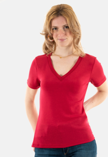Tee shirt morgan 212-diwi rouge moyen