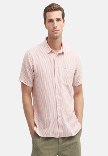 Chemise manches courtes barbour deerpark summer pi55 pink clay