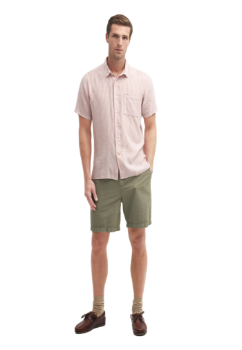 Chemise manches courtes barbour deerpark summer pi55 pink clay