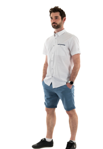 Chemise manches courtes Benson & Cherry luvioncourt blanc