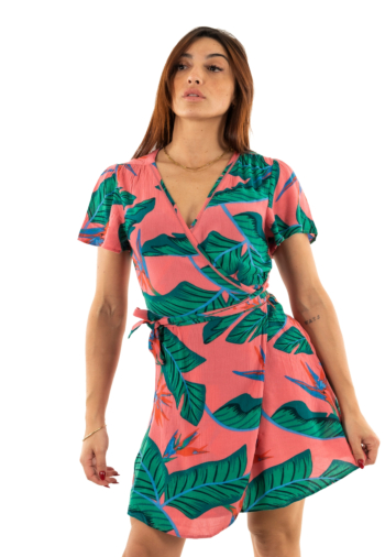 Robe superdry printed mini wrap 2ko pink paradise