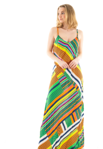 Robe lola casademunt ls2416081 269 verde-naranja