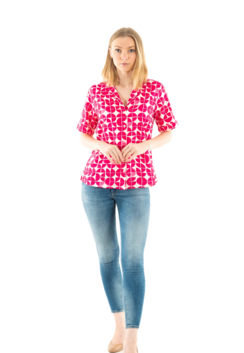 Chemisier ichi nasreen 202937 love potion graphic aop