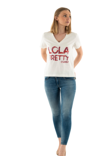 Tee shirt lola casademunt ls2415037 2b2 blanco-rosa
