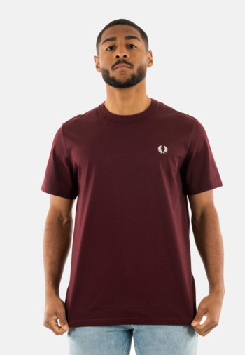 Tee shirt fred perry crew neck r82 oxblood/ecru