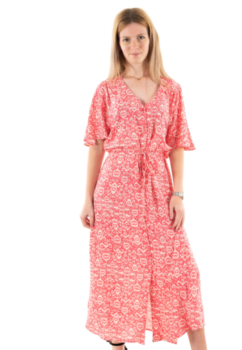 Robe ichi vera 203038 calypso coral ikat aop