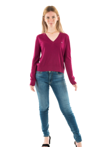 Sweat tommy jeans essential vneck v9y valley purple melange