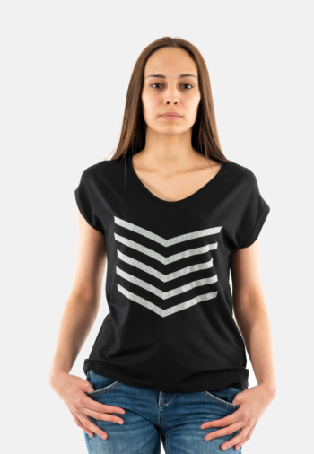 Tee shirt hbt justine 90s black/silver