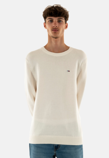 Pull leger tommy jeans slim essntls ybh ancient white