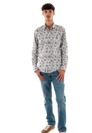 Chemise Benson & Cherry signature blanc/beige