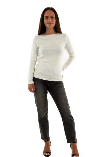 Tee shirt manches longues grace & mila nous_22666 ecru