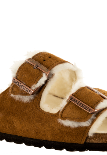 Sandales - nu-pieds birkenstock arizona shearling leve narrow 00491 -  mink