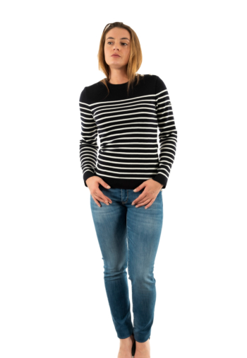 Pull hiver saint james marée ll r kh navy/écume