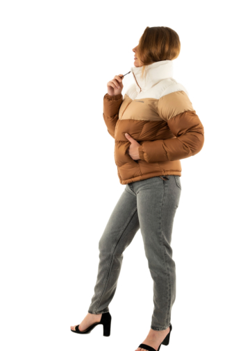Doudounes columbia puffect ii colorblock 224 camel brown, ca