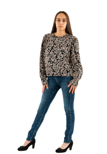 Tee shirt manches longues grace & mila nimes_22648 noir