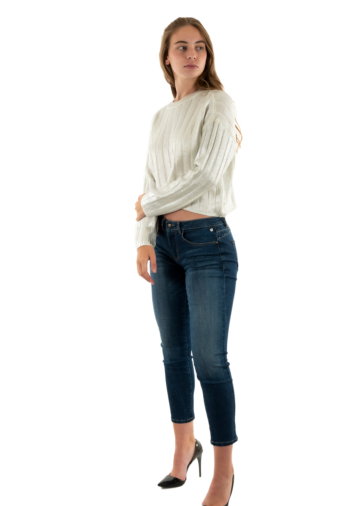 Pull hiver only kama cloud dancer silver foil