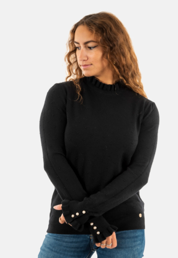 Pull hiver la petite etoile solferino 00 noir