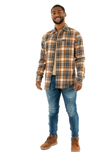Chemise superdry lumberjack 7bq portland check white