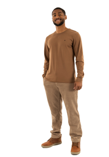 Tee shirt manches longues Benson & Cherry twistlg tabac