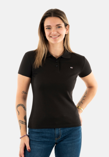 Polos tommy jeans slim essential bds black