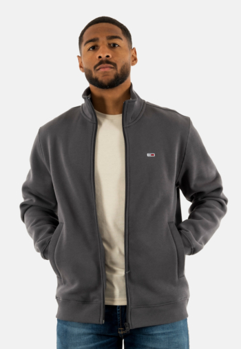 Sweat tommy jeans reg fleece zip pt2 washed black
