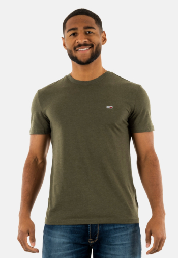 Tee shirt tommy jeans xslim jaspe m12 fatigue green heather