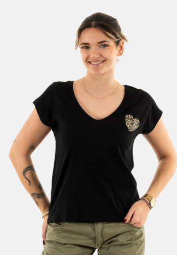 Tee shirt only nina black heart