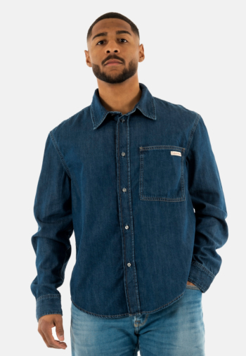 Chemise calvin klein jeans regular denim shirt 1ap denim rinse
