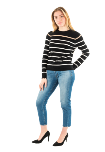 Pull leger only tita black toasted coco glitter/ecru mel