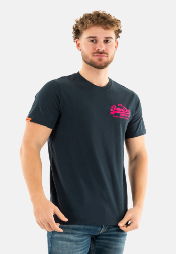 Tee shirt superdry vl embroidered relaxed 98t eclipse navy