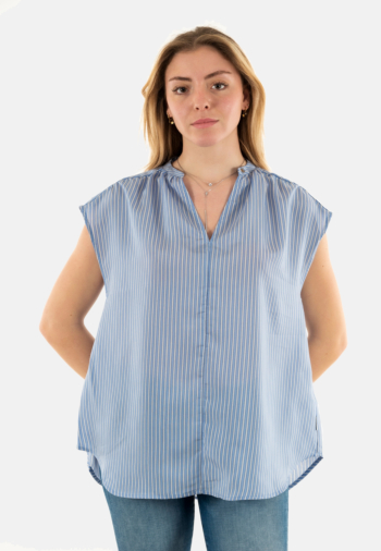 Chemisier manches courtes Le Temps Des Cerises shannon 3001 blue