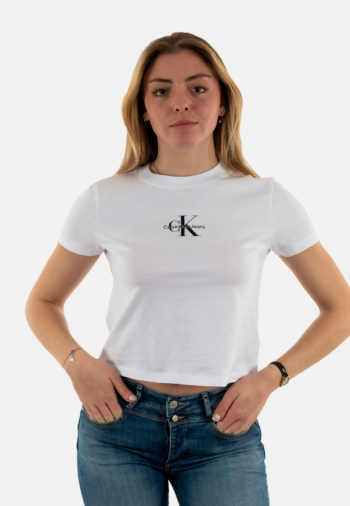 Tee shirt calvin klein jeans monologo baby yaa brilliant white