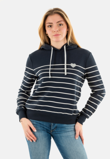Sweat only adelle navy blazer cloud dancer/emb. heart (silver)