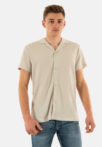 Chemise manches courtes Le Temps Des Cerises velab 9049 fog