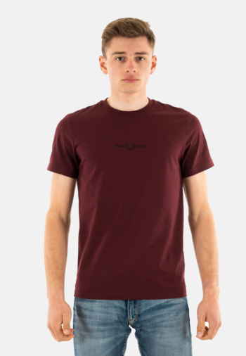 Tee shirt fred perry embroidered k22 oxblood