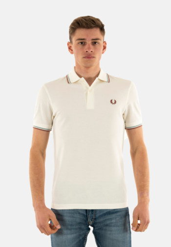 Polos fred perry mm3600 y20 lecr/slvrbl/cnmn