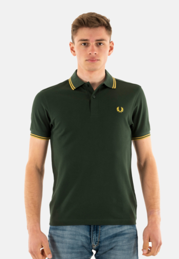 Polos fred perry mm3600 y22 crt grn/hnycmb