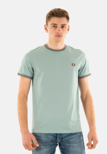 Tee shirt fred perry m1588 y26 slvrbl/tnsbl/cnm