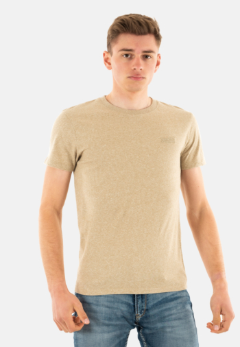 Tee shirt superdry m1011245a 9xe tan brown fleck marl
