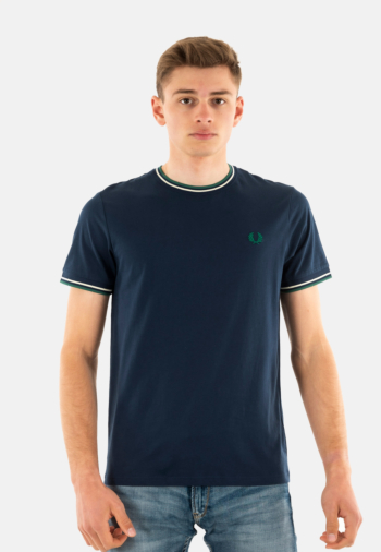 Tee shirt fred perry m1588 y30 drkcr/lecr/lblgr